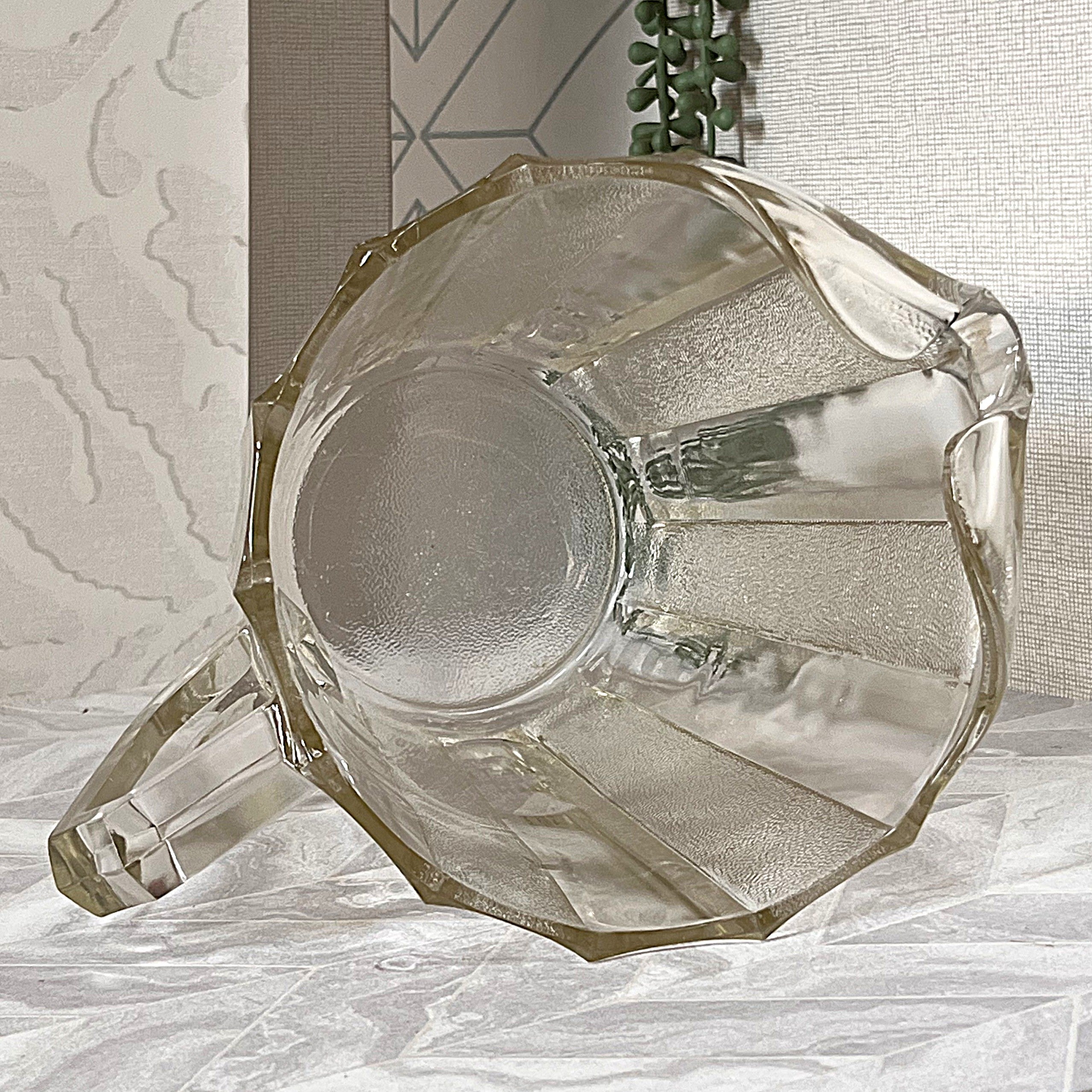 Glass Pitcher: Art Deco Dewdrop Pitcher, Jeannette Glass