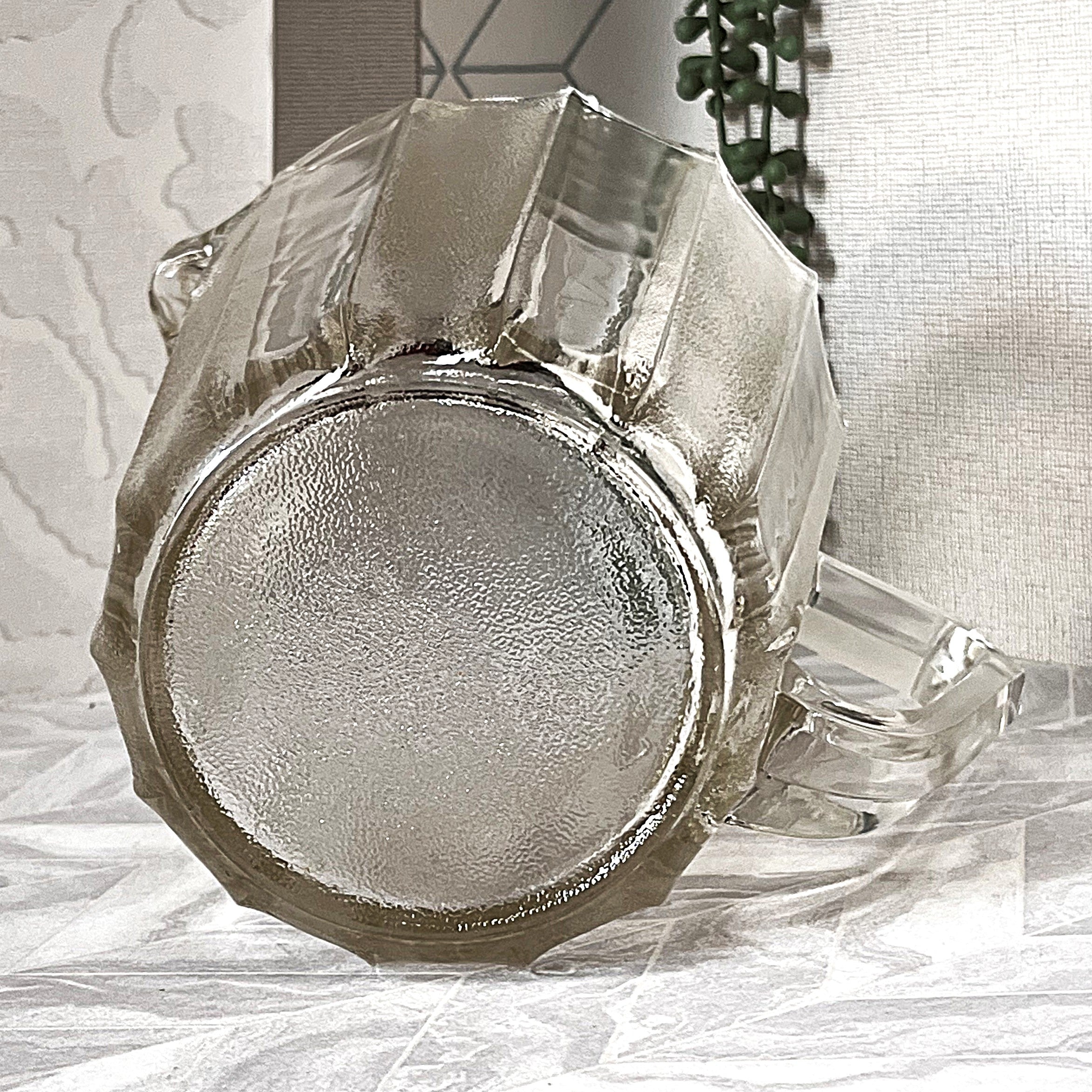 Glass Pitcher: Art Deco Dewdrop Pitcher, Jeannette Glass