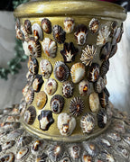 Lamps: Mid-Century Hollywood Regency Grotto-Style Encrusted Seashell Amphora Lamp Base