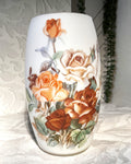 Vases: Fenton Art Satin Glass Autumn Rose Design