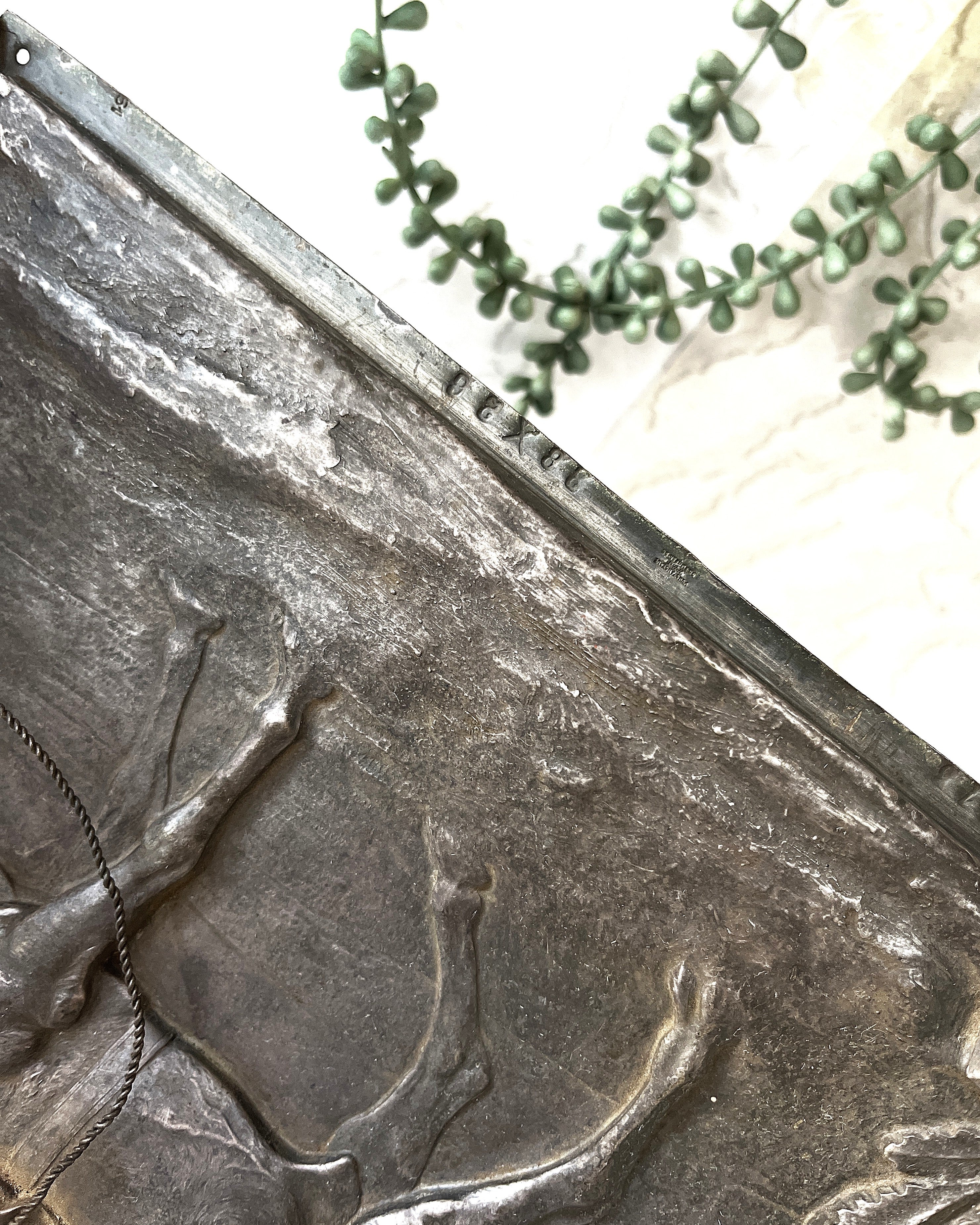 Three-Dimensional Wall Art: Antique WMF Jugendstil Orientalist Camel Bas-Relief Plaque, c.1900