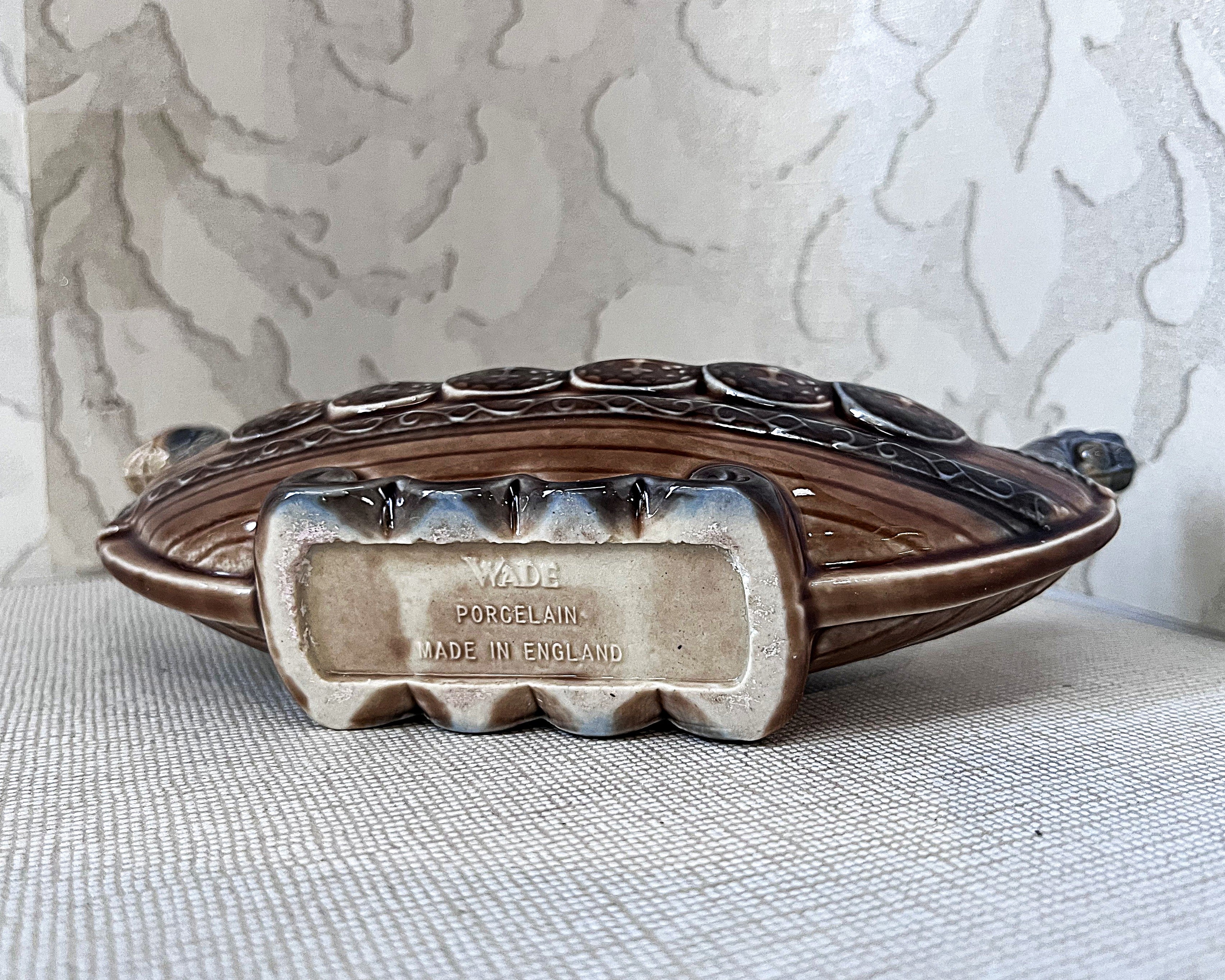 Mantel Vases: Wade Porcelain Viking Longboat Mantel Vase