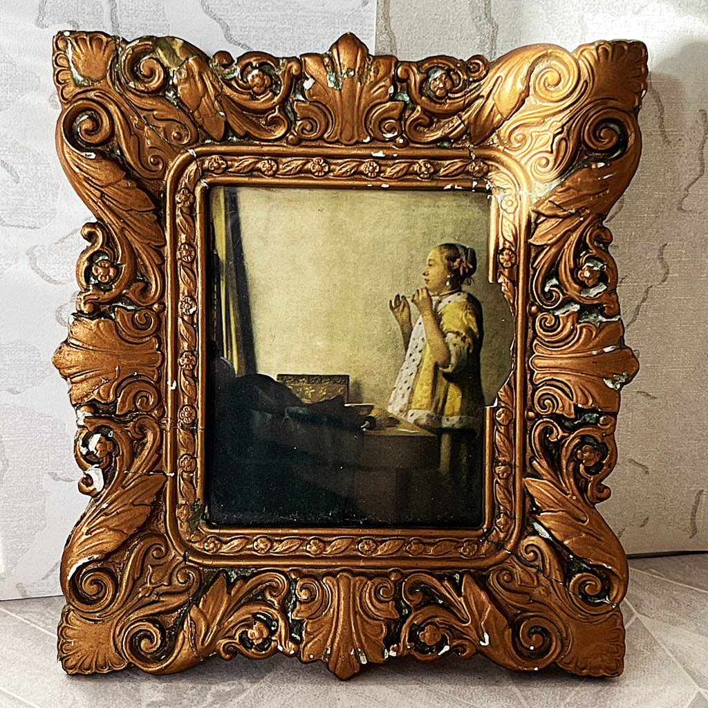 Bookshelf Art: Johannes Vermeer Print, Woman with a Pearl Necklace