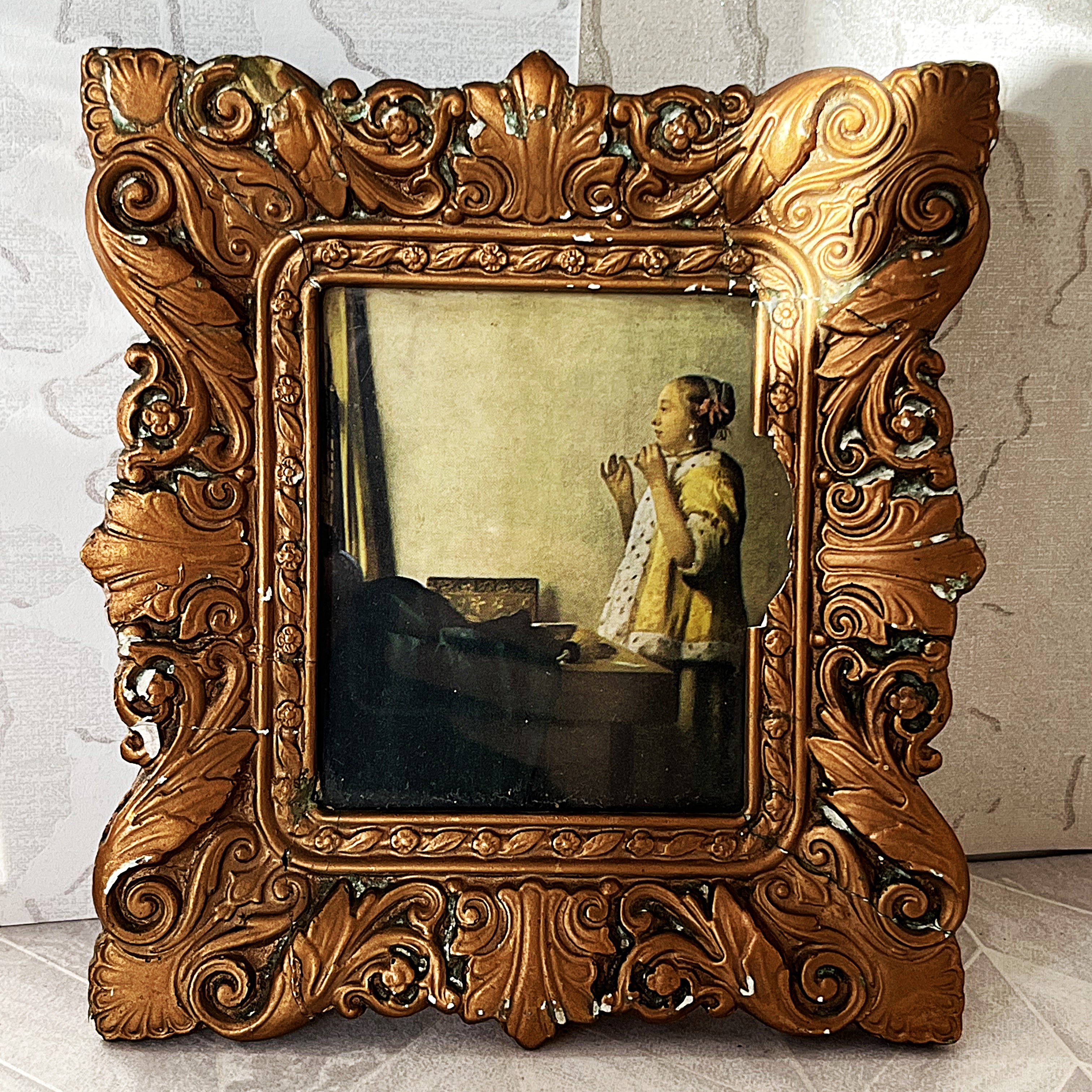 Bookshelf Art: Johannes Vermeer Print, Woman with a Pearl Necklace