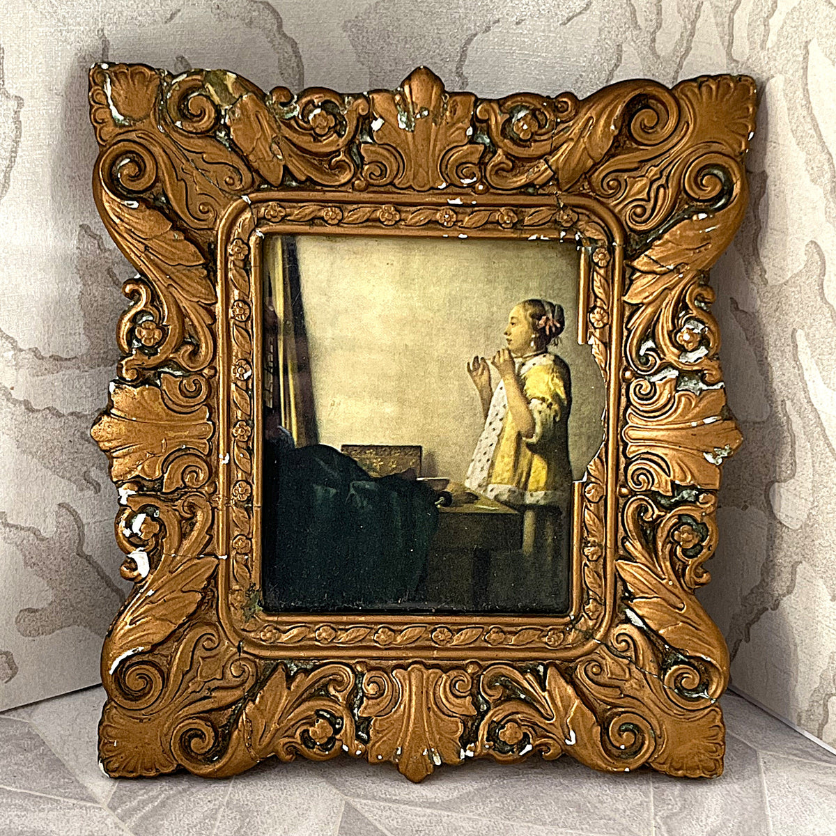 Bookshelf Art: Johannes Vermeer Print, Woman with a Pearl Necklace