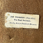 Bookshelf Art: Johannes Vermeer Print, Woman with a Pearl Necklace