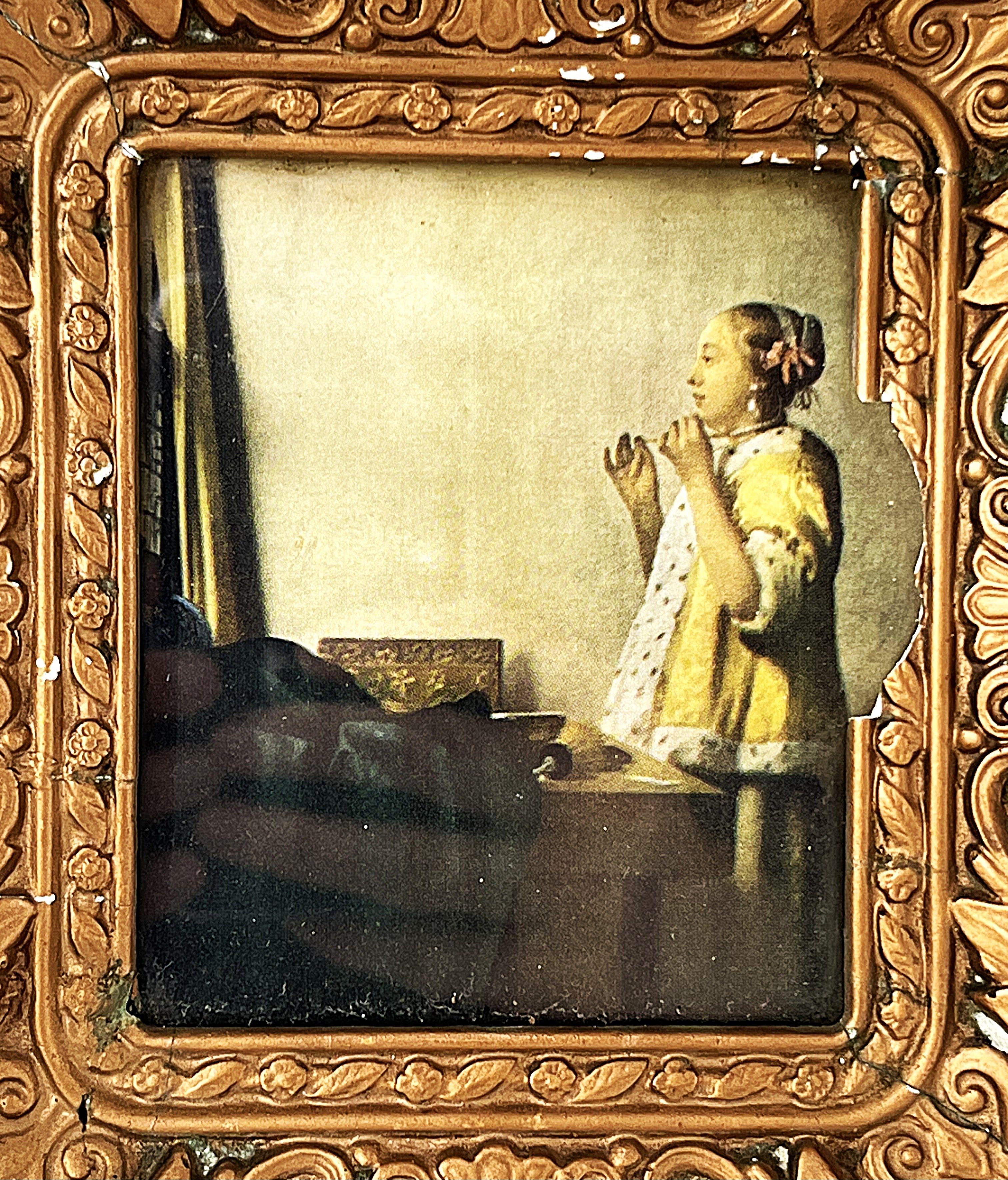 Bookshelf Art: Johannes Vermeer Print, Woman with a Pearl Necklace