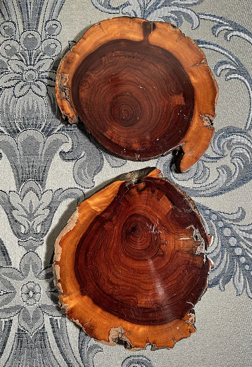 Coasters: Sliced Matumi / Mesquite Live-Edge Wood Coasters