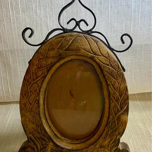 Frames: Baroque Leaf Wooden Frames with Wrought Iron Scrolls, 2