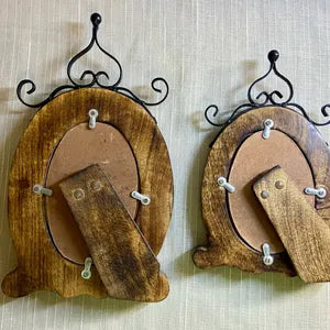 Frames: Baroque Leaf Wooden Frames with Wrought Iron Scrolls, 2