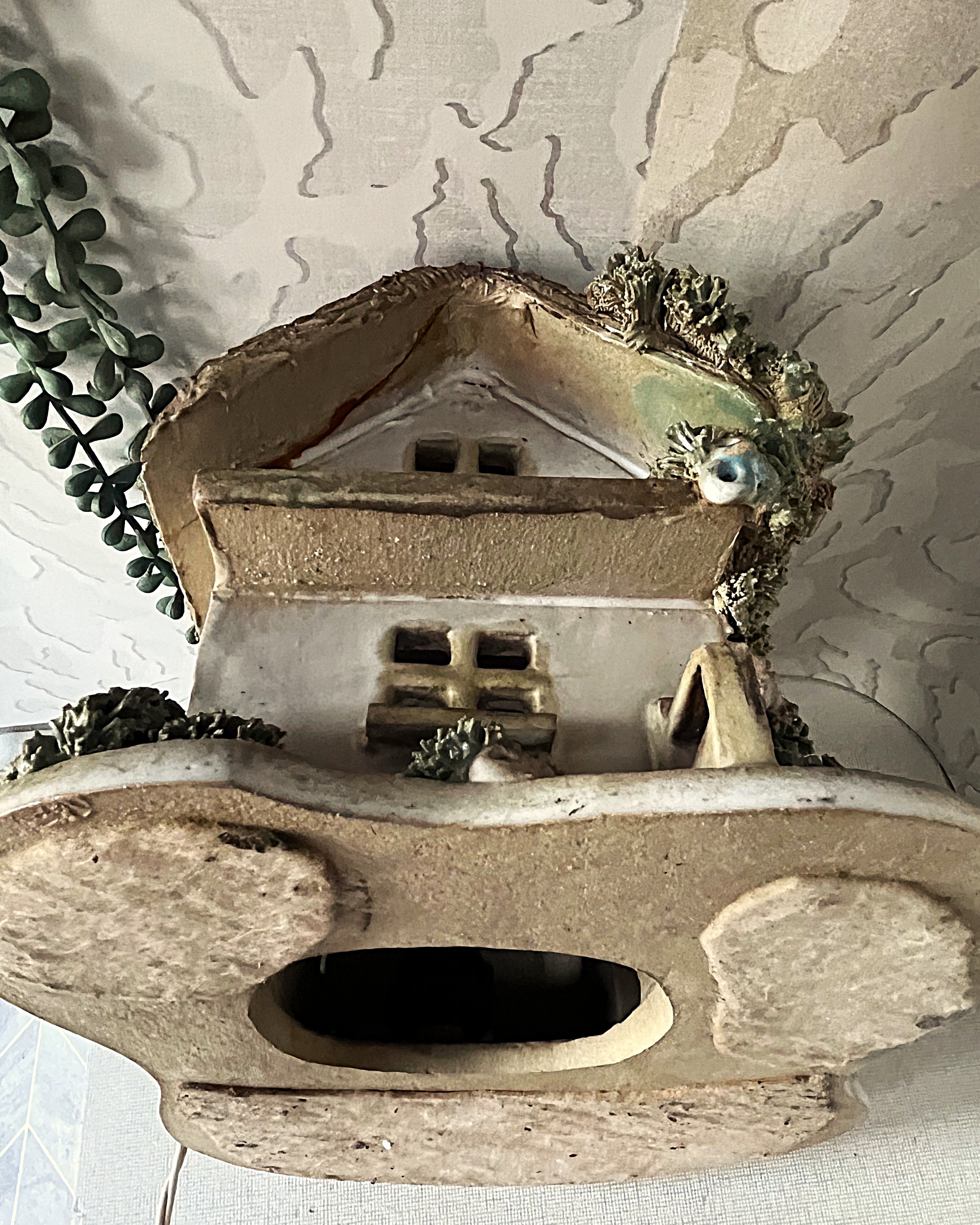 Studio Pottery: Whimsical English Country Cottage Lamp