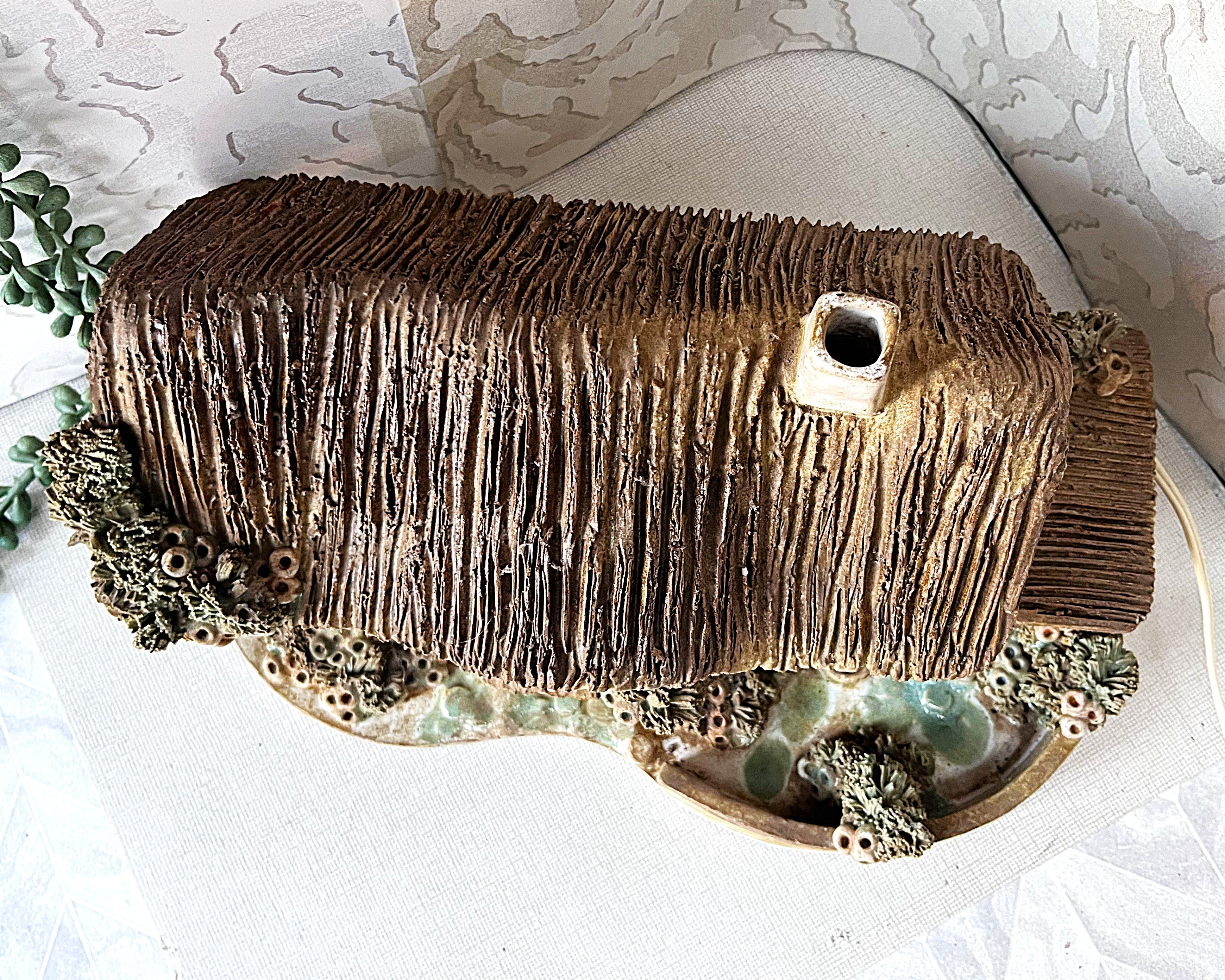 Studio Pottery: Whimsical English Country Cottage Lamp